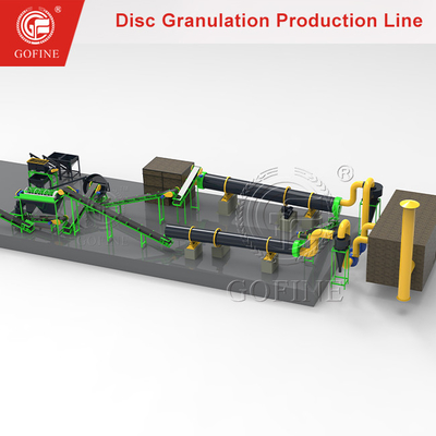20,000 ตัน / ปี Pan Granulator สายการผลิตประสิทธิภาพสูงการดำเนินงานที่มั่นคง