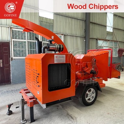 ไฟฟ้าเริ่มต้น พกพา Wood Chipper Wood Biomass Shredder