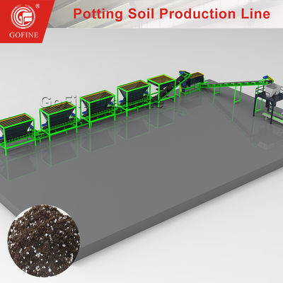 Garden Potting Mix Soil Production Line With Mixing Packaging การผสมผสานดิน